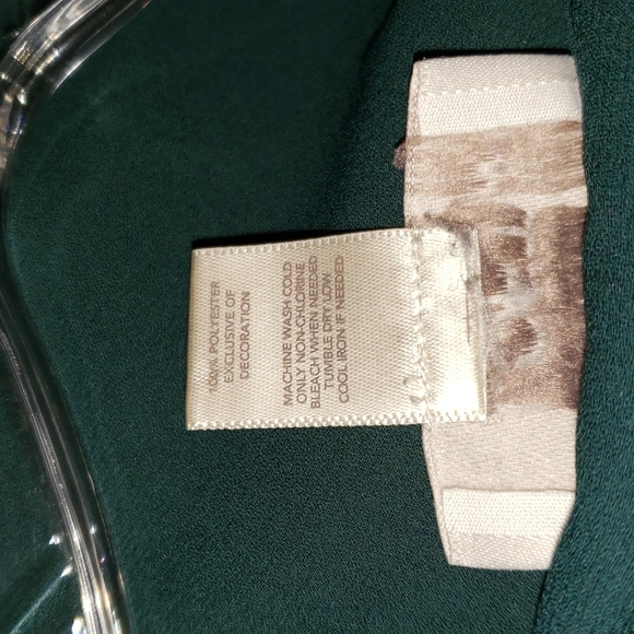 ๐บHP! ๐$8 or 4/$20! AnnTaylor LOFT Petite Teal Tank w/ Lace on Shoulders XXS ๐ - Picture 5 of 5